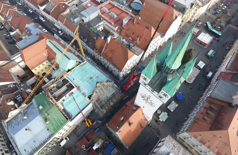 Notdach und Wandsicherung Rathaus Straubing